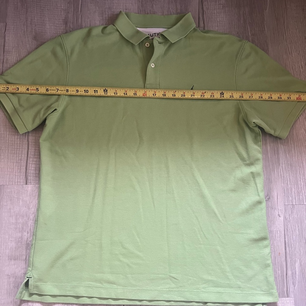 Men, Large, Nautica, green, true deck shirt, polo.